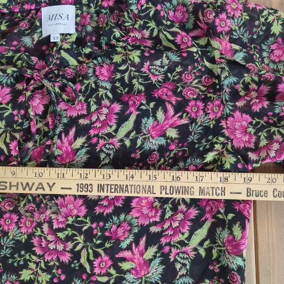 MISA Los Angeles Floral Flowy Flare Sleeve Blouse - Picture 8 of 13